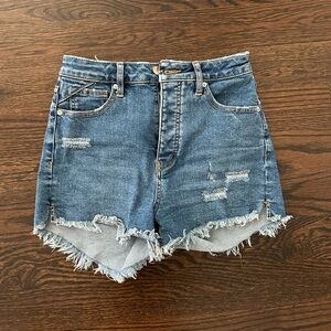Free People distressed jean shorts (26)